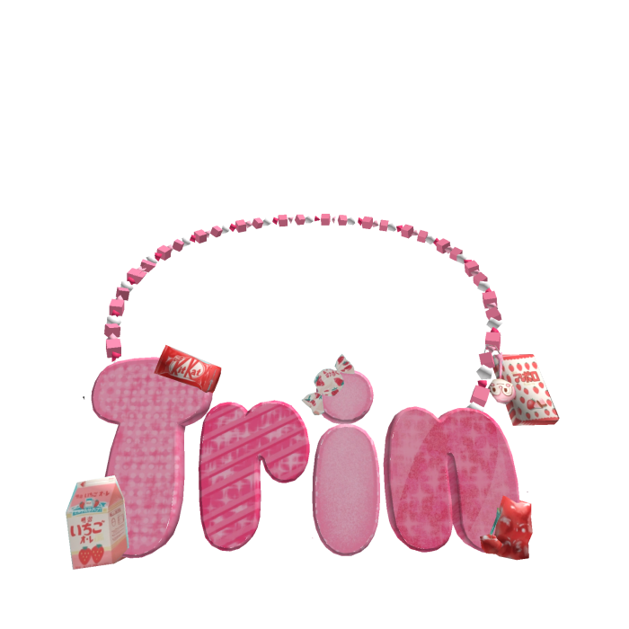 Trin's cute pink 3.0 necklace