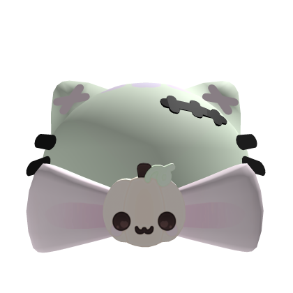 Cute Halloween Zombie Beanie With Pumpkin Roblox item