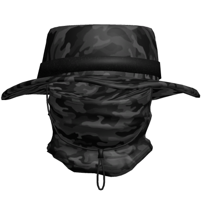 Balaclava Fisher Hat Black Camo  Roblox item