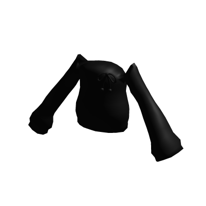 (black) off- shoulder sweater with bow thumbnail