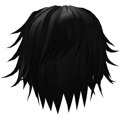 Black Emo Unkept Messy Hair Roblox item