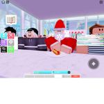 Santa eats a hotdog