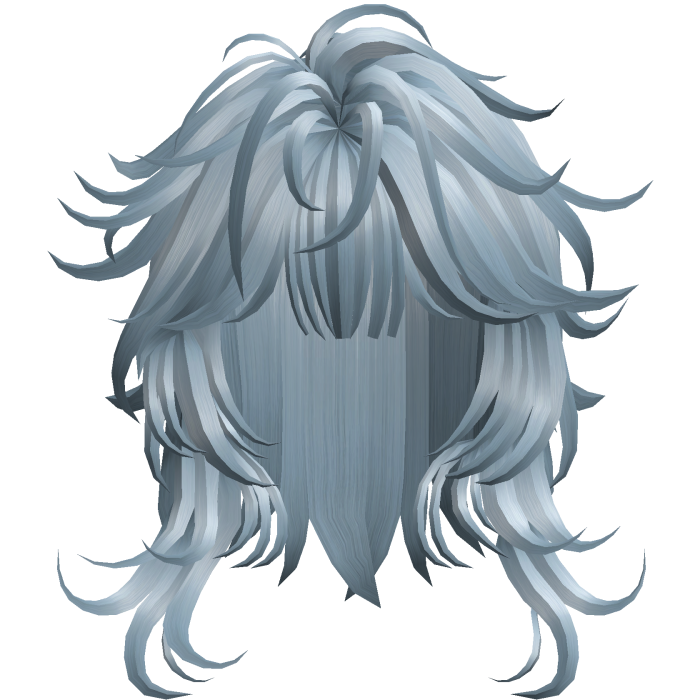 Feathered Wavy Fringe Hair - Ice Blue