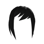 Long Bangs Black