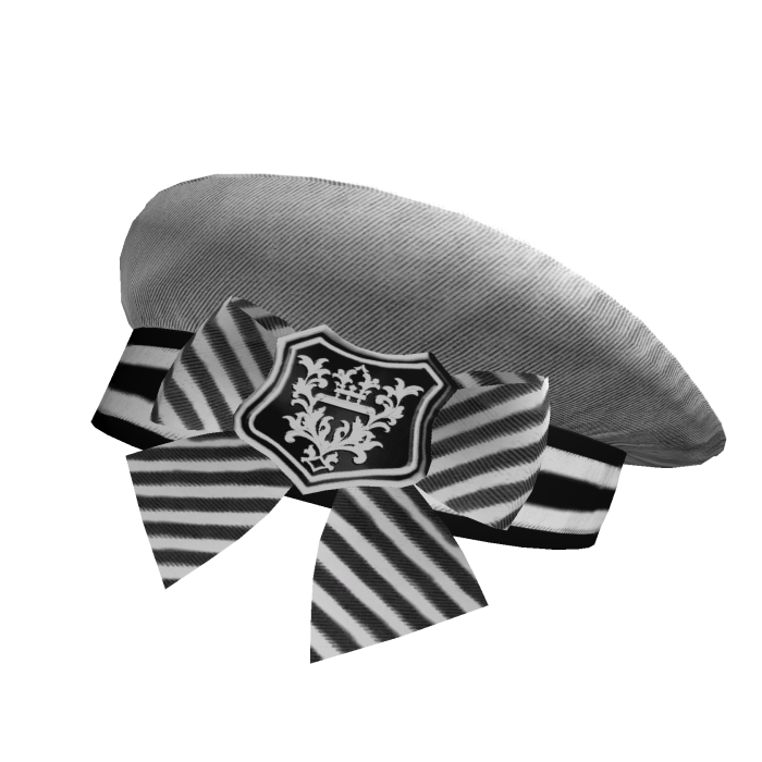 cute gothic beret white