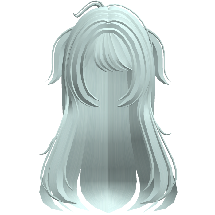 shy anime moe hair w side pigtails teal blue