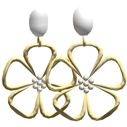 Gold Flower Earrings 