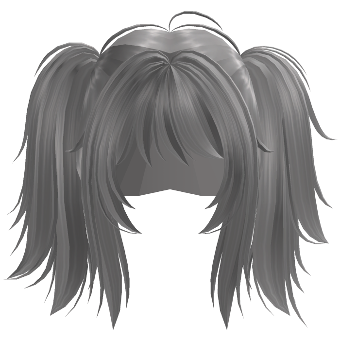 Cute High Pigtail Hair (Silver/Grey)