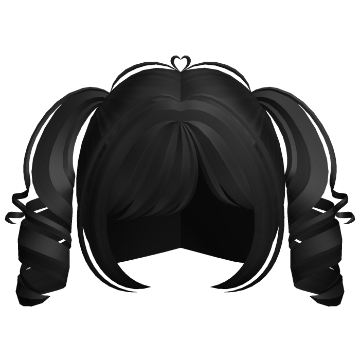 ˗ˏˋ ♡ adorable curly mini pigtails in black