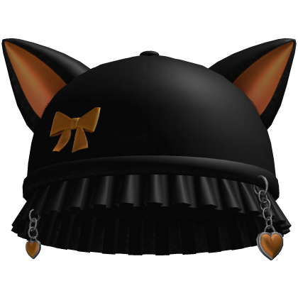 Kitty Beanie Black & Orange