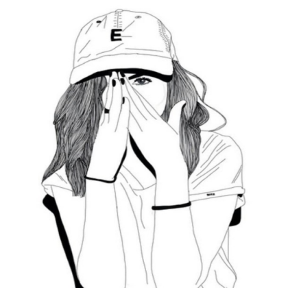 Outline of Girl Roblox decal