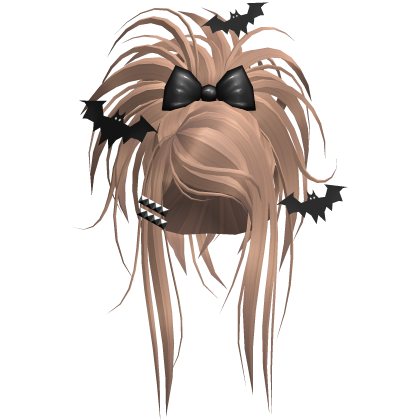 Gothic Bat Spiky Updo W/ Bow In Light Brown Roblox item