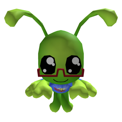 tiny martian alien green bug on your head Roblox item