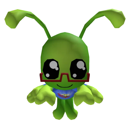 tiny martian alien green bug on your head Roblox item thumbnail
