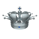 Silver Crown and Blue Diamonds