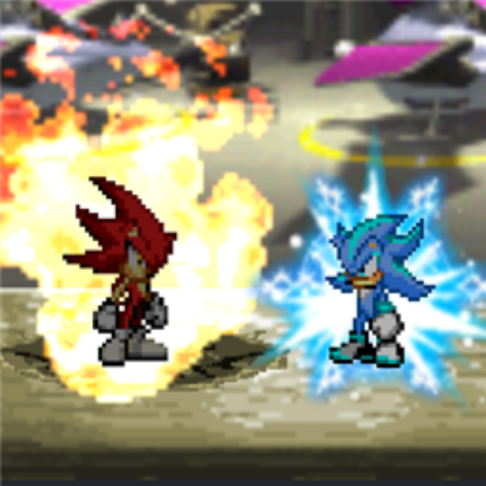 Fire Sonic and Ice Shadow Roblox decal