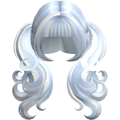 Blue White Cute Long Messy Swirly Pigtails