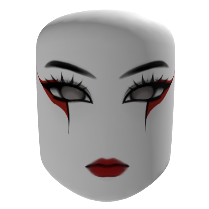 japanese red geisha makeup face Roblox item