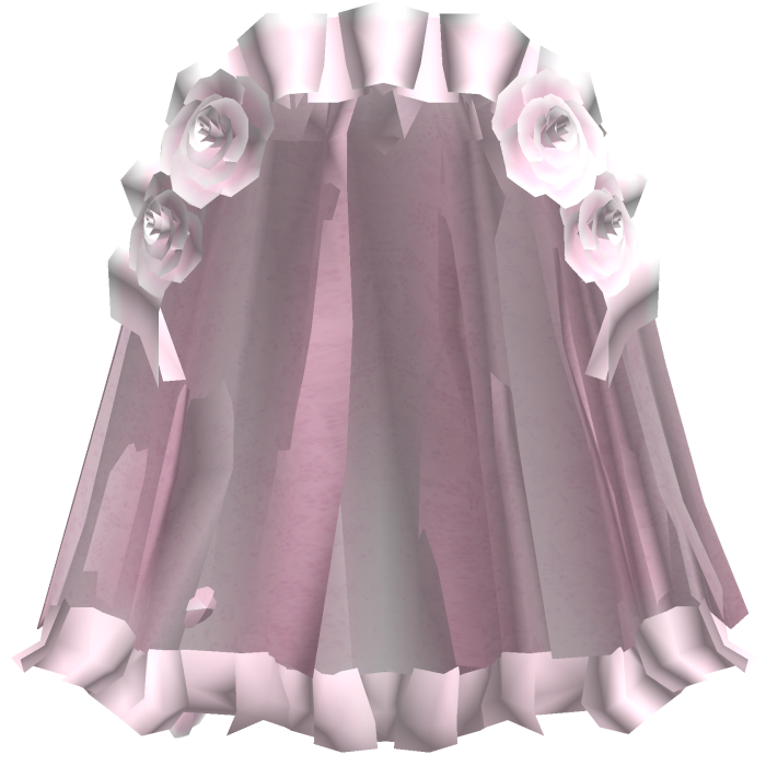 Pink Victorian Gothic Veil w Roses