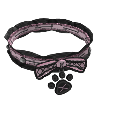 Cute Maid Choker Necklace Moe (Black to Pink) Roblox item