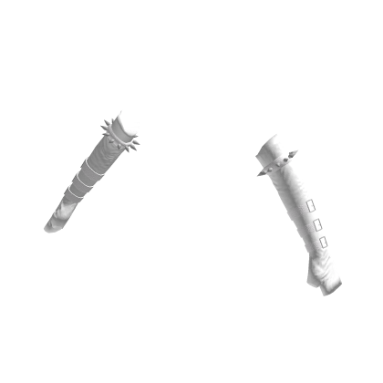 White Leather Punk Arm Warmers