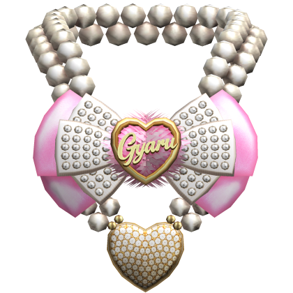Himegal Gyaru Bedazzled Bow Pearl Necklace 