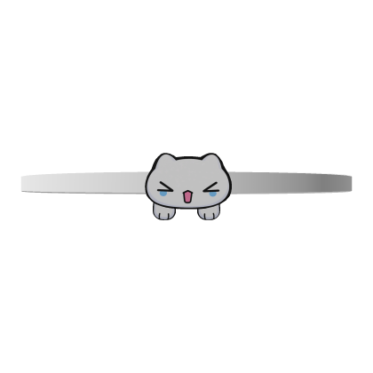 White Matching Crying Kitty Kaomoji Choker Roblox item