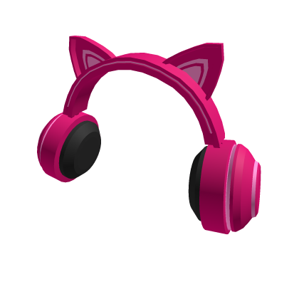Pink Cat Ear Headphones Roblox item