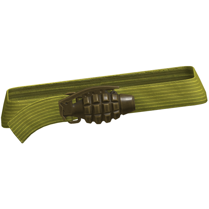 Y2k Grunge Grenade Belt Yellow 3.0
