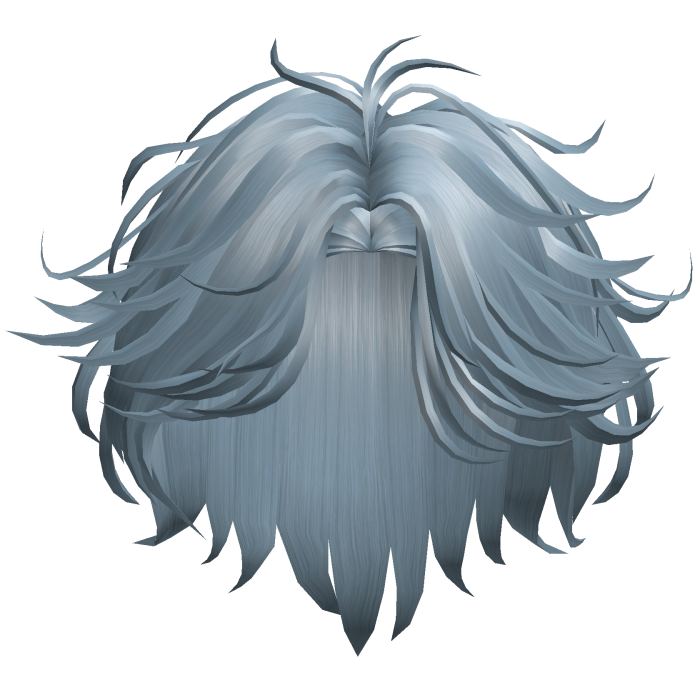 Fluffy Curtain Shag Hair - Ice Blue
