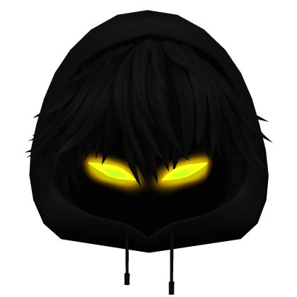 Black Messy Anime Boy Hair w/ Y2K anime hood (✔)