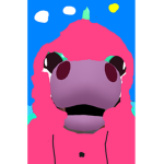 Pink hippopotamus group