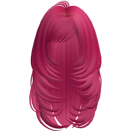 Long Butterfly Layered Hair (Hot Pink) Roblox item