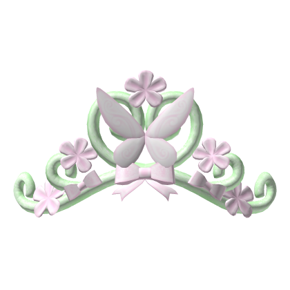 . ‿ ♡ tinker bell green flower fairy tiara !