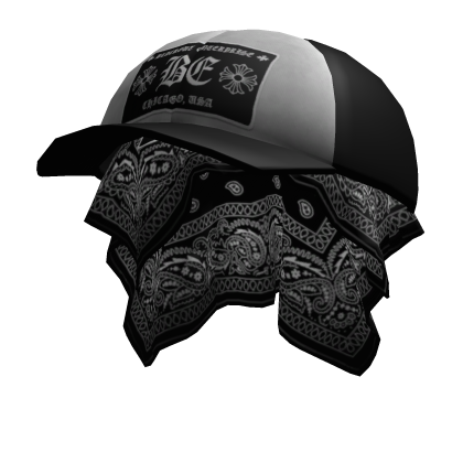 Black Designer Chrome Bandana Cap  Roblox item