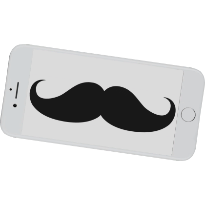 Scene Mustache Phone Face Cover thumbnail