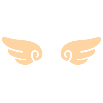 ♡ Cute Glowing Angel Chibi Wings Orange