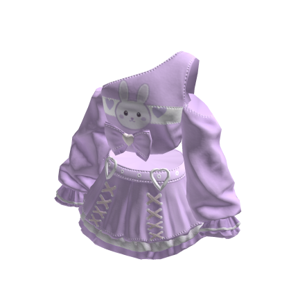 Light Purple Kawaii Bowdream Dollcore Shirt&Skirt