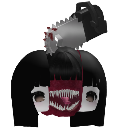 Creepy Horror Moe Anime Girl Halloween - Black