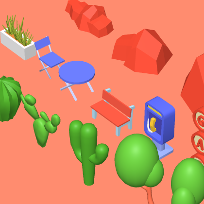 SmallTextured Desert Low Poly Pack
