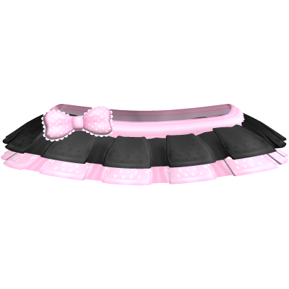 ♡ スカート ꒰ cute polka dot skirt w bow black pink