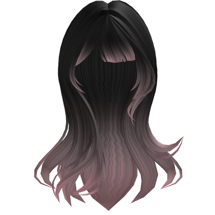 ♡ Long Black/Pink Ombre Flowy Girl Hair Roblox item