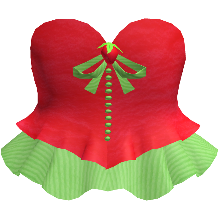 🍓 Strawberry Shortcake Red Corset Dress
