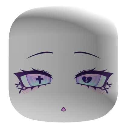 pastel goth purple soft kawaii face V2 Roblox item