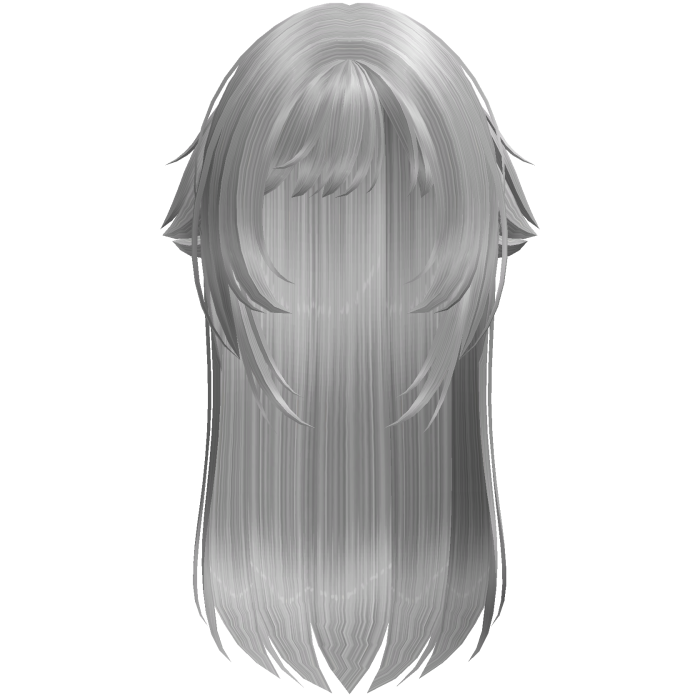 ✚ Layered Wispy Catgirl Anime Hair in Silver