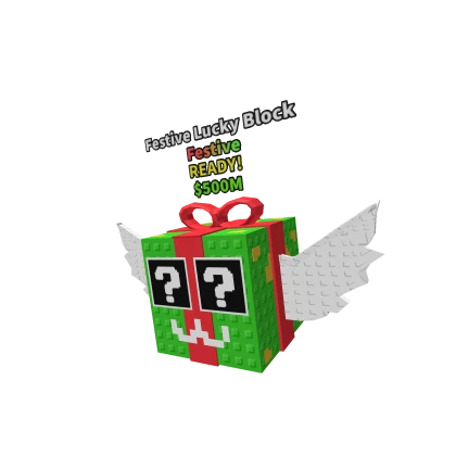 Festive Lucky Block Steal a Brainrot SHOULDER PAL | Roblox Item
