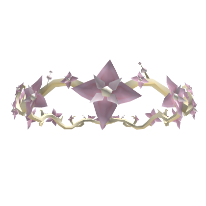 Gold Metal Flower Crown in Pink