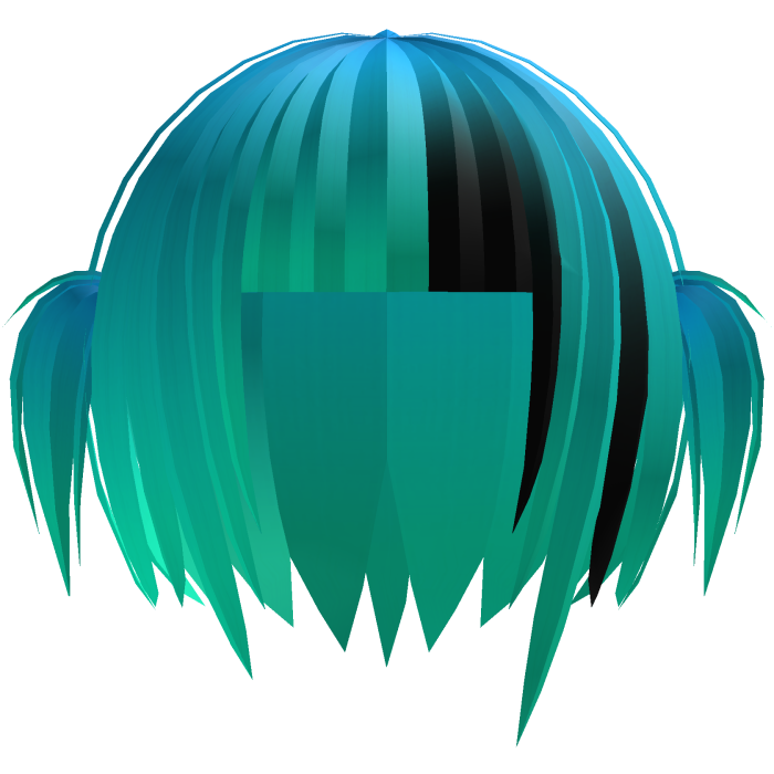 🕸️๋. ⭑ Mourning Gothic Pigtails || Teal Cyan