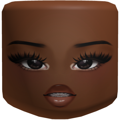Soft Glam Brace Face In Brown Skin Tone Roblox item