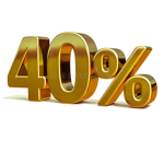 40 percent %